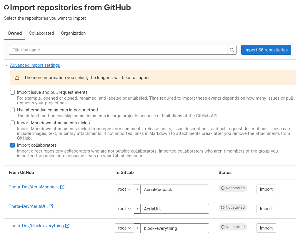 GitLab-Import