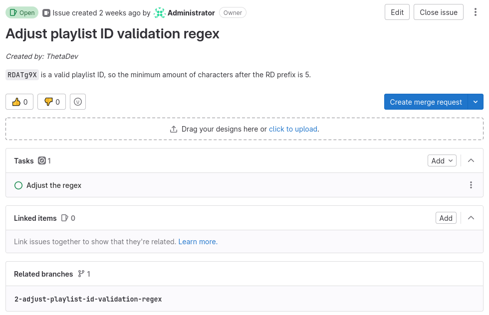 GitLab Issue mit Task